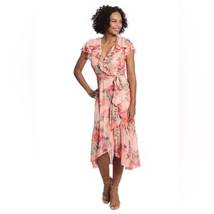 London Times Peach/Pink Floral Dress (NWT)